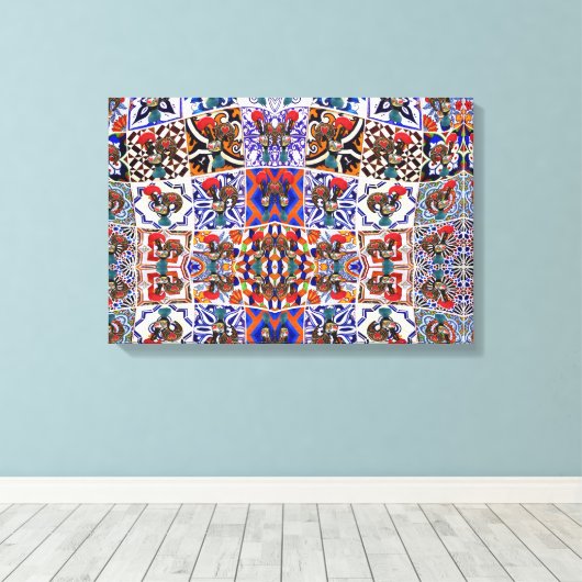 Portugees cultuur design poster canvas afdruk (Insitu (Houten vloer))