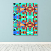 Portugees design canvas print (Insitu (Houten vloer))