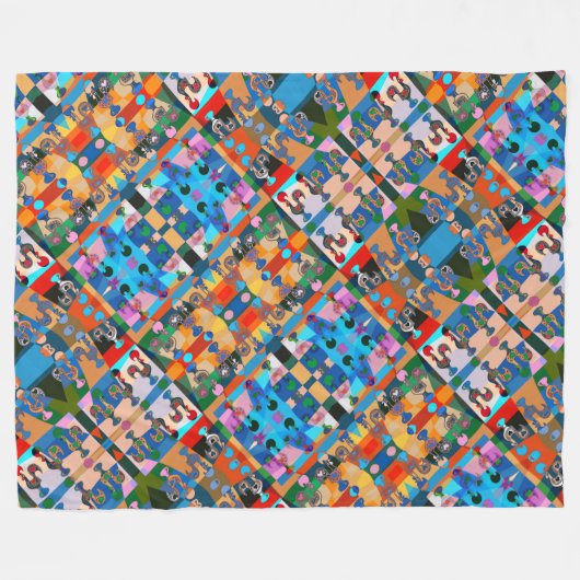 Portugees design fleece deken (Voorkant (Horizontaal))