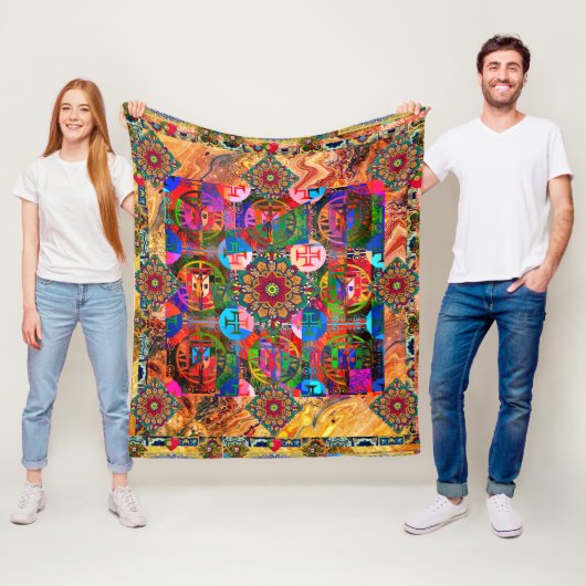 Portugees design fleece deken (In situ)