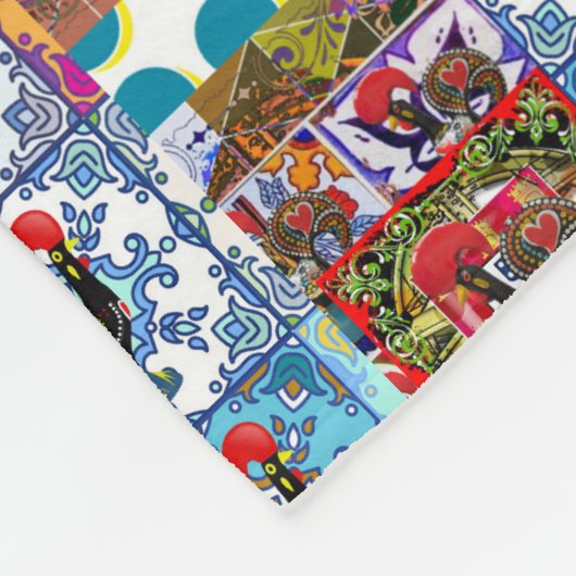 Portugees design fleece deken (Hoek)