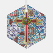 Portugees design glas ornament (Voorkant)