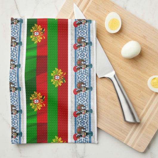 Portugees design theedoek (Quarter Fold)