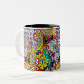 Portugees design tweekleurige koffiemok (Voorkant links)