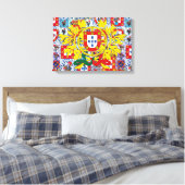 Portugees design Uitgerekt Canvas Afdruk (Insitu (Slaapkamer))