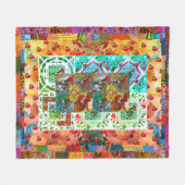 Portugees folk ar fleece deken (Voorkant (Horizontaal))