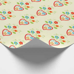 Portugees folkhartpatroon cadeaupapier