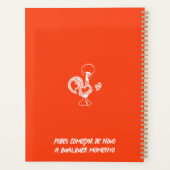 Portugees haan modern silhouet met citaat planner (Achterkant)