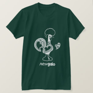 Portugees haan modern silhouet t-shirt