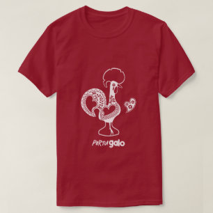 Portugees haan modern silhouet t-shirt