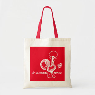 Portugees Haan Vroege Riser Modern Silhouet Tote Bag