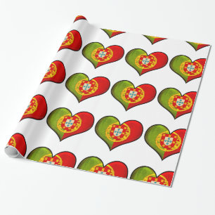 Portugees hart cadeaupapier