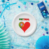 Portugees hart papieren bordje (Feest)