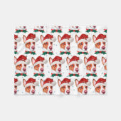 Portugees Hondenras kerststerren in Podengo Fleece Deken (Voorkant (Horizontaal))