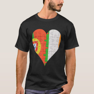 Portugees Iers Vlag Hart 1 T-shirt