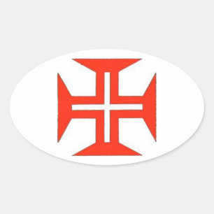 Portugees kruis ovale Sticker