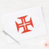 Portugees kruis ovale Sticker (Envelop)