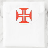 Portugees kruis ovale Sticker (Tas)