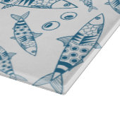 Portugees Lissabon Sardines Pattern Azulejos White Snijplank (Hoek)