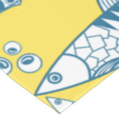 Portugees Lissabon Sardines Pattern Azulejos Yello Tafelkleed (Gekanteld)