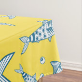 Portugees Lissabon Sardines Pattern Azulejos Yello Tafelkleed (Voorbeeld)