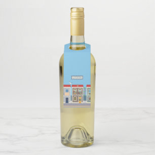 Portugees mooie huizen met tegels of azulejos flessenhanger