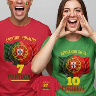 Portugees nationaal voetbalerfgoed voetbal t-shirt