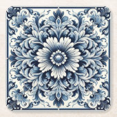 Portugees ontwerp vierkante kartonnen onderzetter (Voorkant)