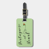 Portugees op de Sjabloon van het Bagagelabel Heart (Voorkant verticaal)