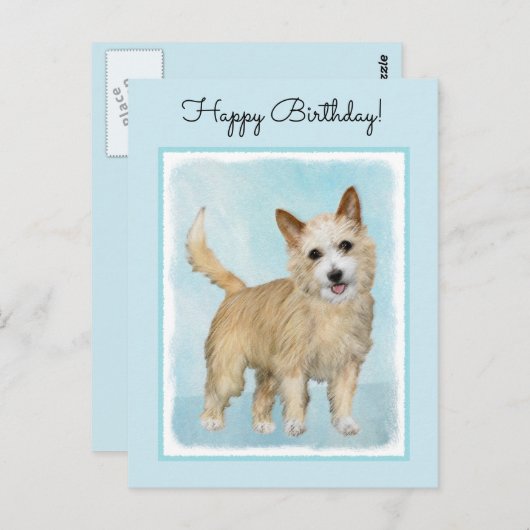 Portugees Podengo Pequeno schilderen - Oorspronkel Briefkaart (Voorkant / Achterkant)