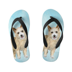 Portugees Podengo Pequeno schilderen - Oorspronkel Kinder Teenslippers
