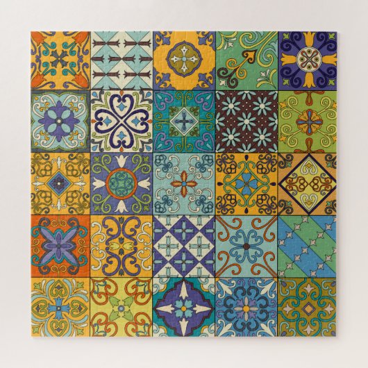 Portugees Talavera Tegel Design Legpuzzel (Horizontaal)