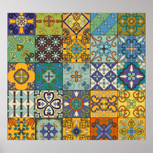 Portugees Talavera Tegel Design Poster