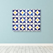 Portugees tegels - Azulejo Pattern-ontwerp Canvas Afdruk (Insitu (Houten vloer))