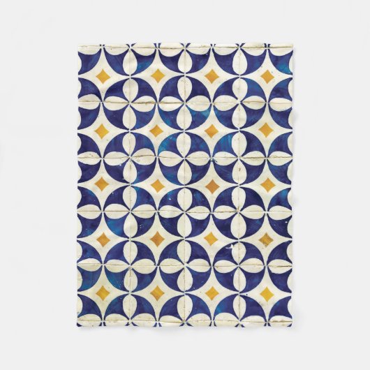 Portugees tegels - Azulejo Pattern-ontwerp Fleece Deken (Voorkant)