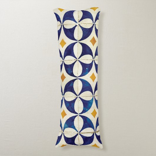 Portugees tegels - Azulejo Pattern-ontwerp Lichaamskussen (Voorkant Verticaal)