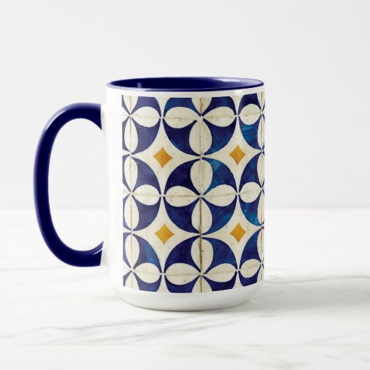 Portugees tegels - Azulejo Pattern-ontwerp Mok (Links)