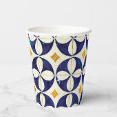 Portugees tegels - Azulejo Pattern-ontwerp Papieren Bekers (Achterkant)