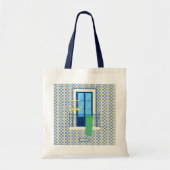 Portugees tegels en raam balkon met vogel tote bag (Voorkant)