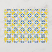 Portugees tegels Vrede en Vreugde Kerstkaart Feestdagenkaart (Achterkant)