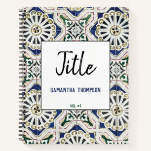 Portugees Tile Azulejo Colorful Geometric Sketch Notitieboek