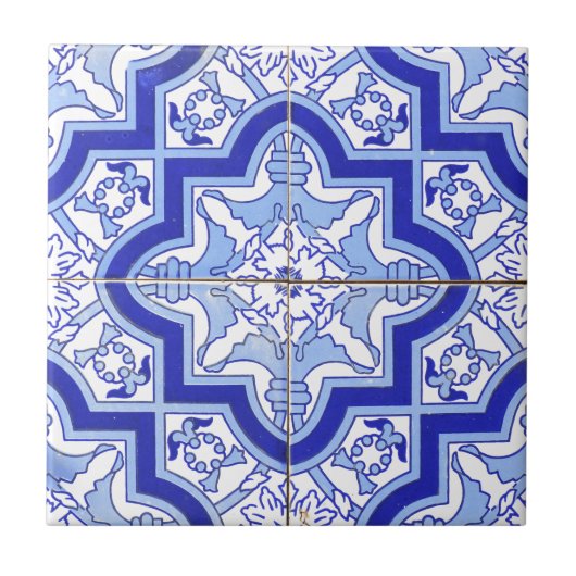 Portugees Tile Blue en White Tegeltje (Voorkant)