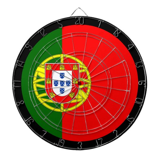 Portugees vlagdartboard en Portugal/spelboard Dartbord (Voorkant)