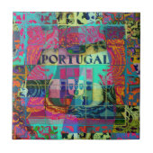 Portugees volkskunst ontwerp tegeltje (Voorkant)