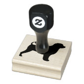 Portugees water Dog Silhouette Rubberstempel (Stempel)