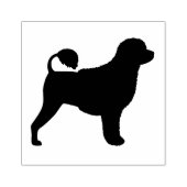 Portugees water Dog Silhouette Rubberstempel (Afrduk)
