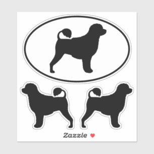 Portugees Water Dog Silhouetten Vinyl Sticker Set