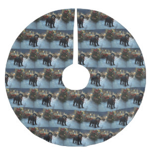 Portugees Water Hond Kerstfeest Seizoen Kerstboom Rok