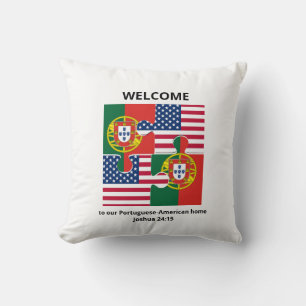 PORTUGESE AMERIKAANSE Welkom Kussen