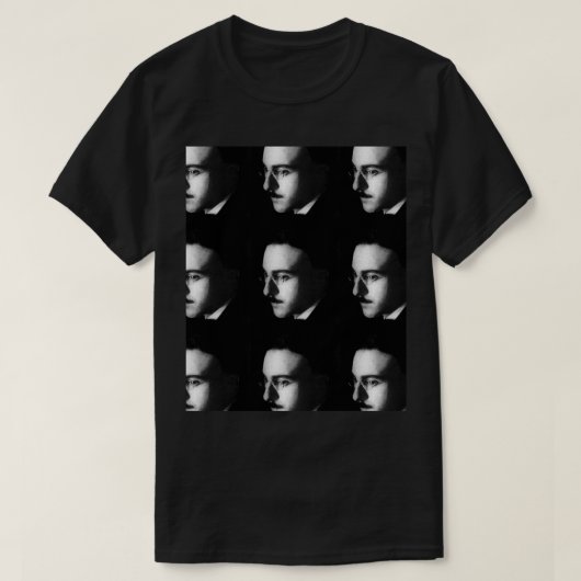 PORTUGESE AUTHOR FERNANDO PESSOA PATTERN T-SHIRT (Design voorkant)